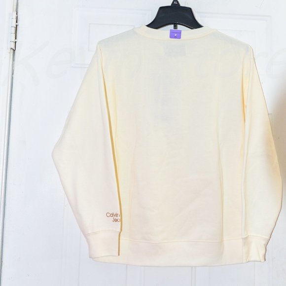 Cream (Mascarpone) NWT Calvin Klein‎ Jeans Ladies' Sequin Pullover - Picture 7 of 8